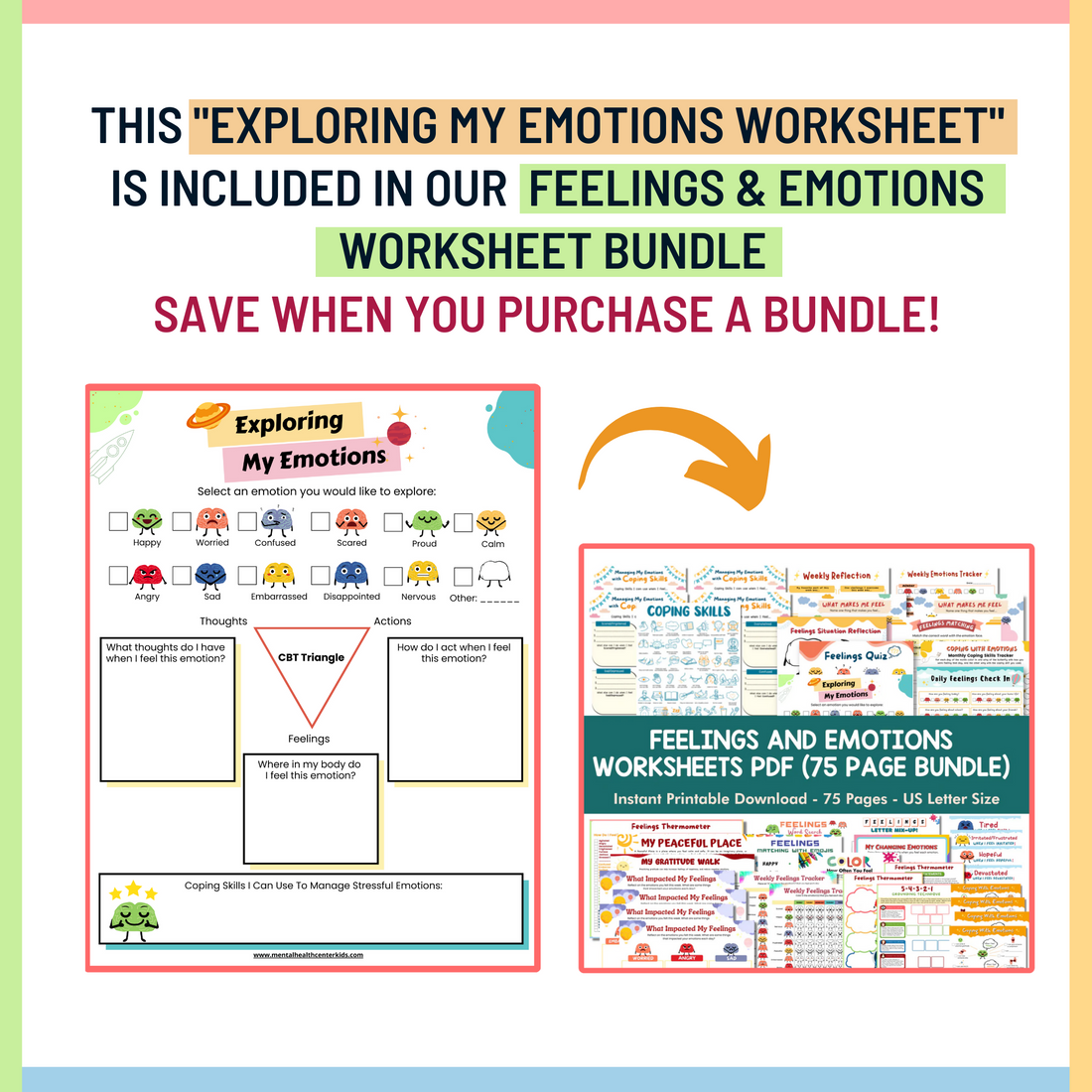 Exploring Emotions Worksheet – Mental Health Center Kids