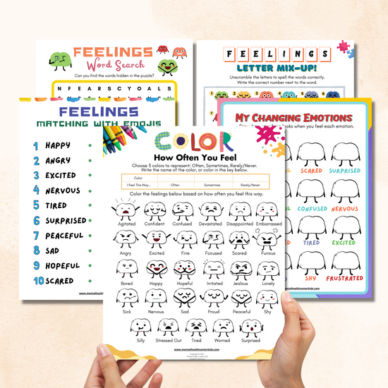 Feelings Activity Worksheet – Mental Health Center Kids