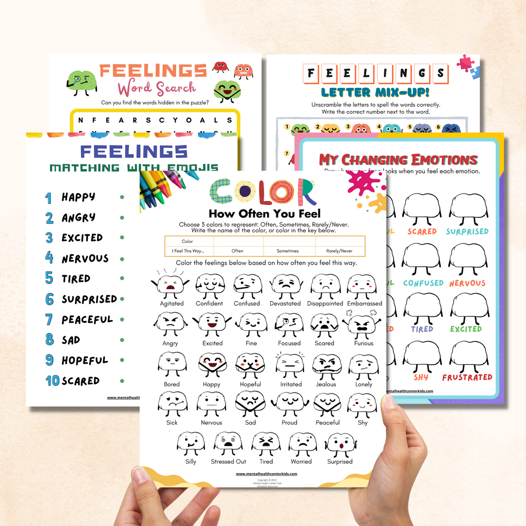 Feelings Worksheets – Mental Health Center Kids