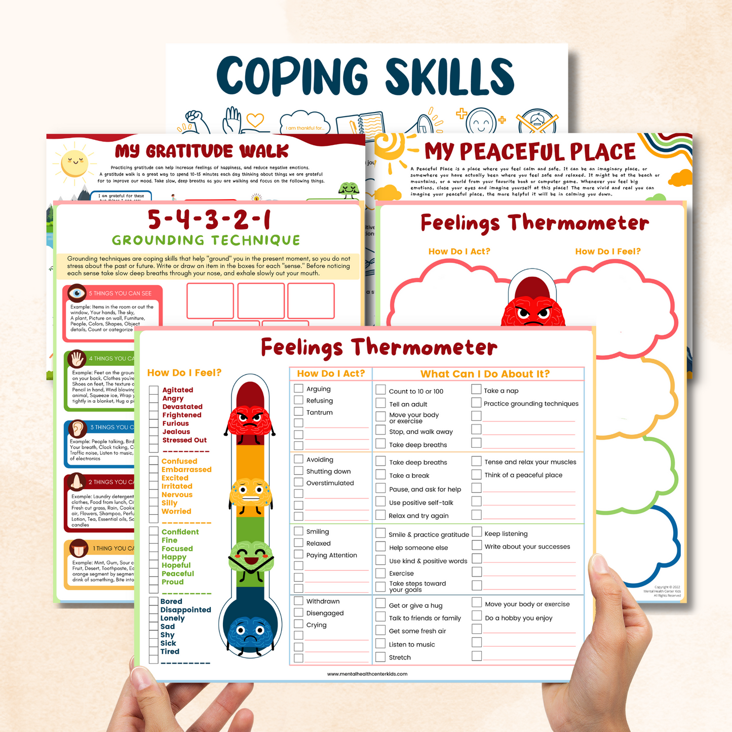 Feelings Thermometer Worksheets