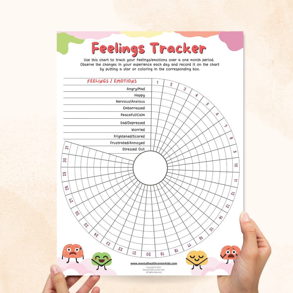 monthly feelings tracker worksheet
