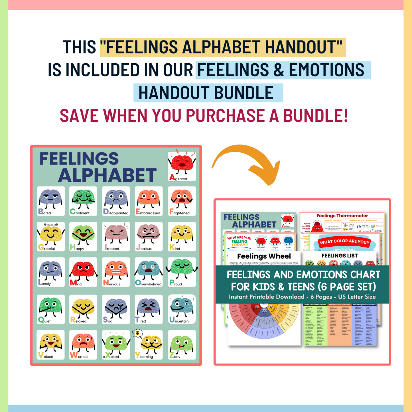 Feelings and Emotions Alphabet