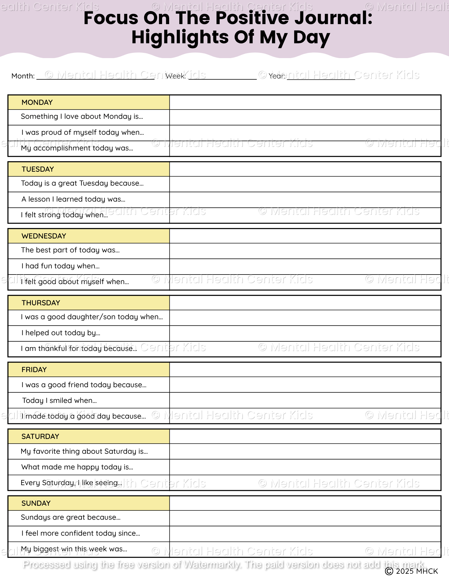 positive thinking journal