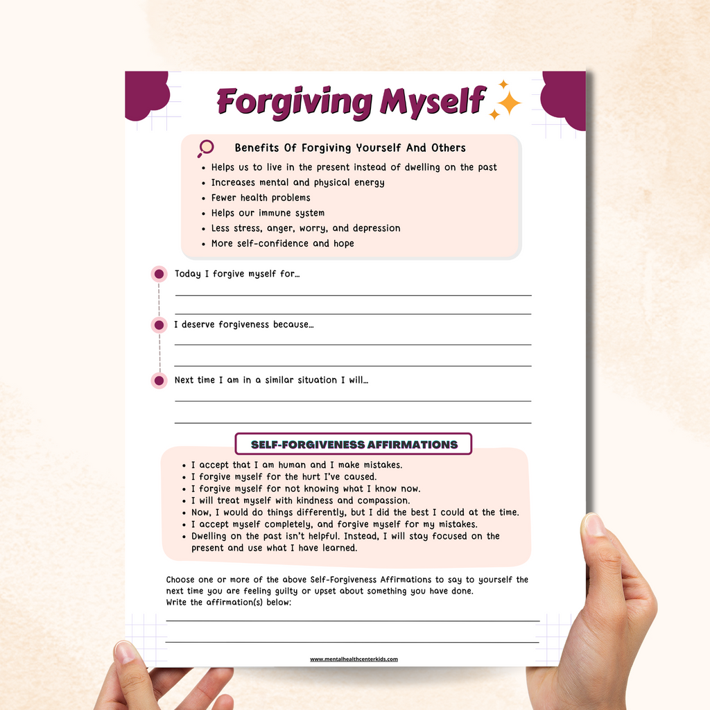 Self-Forgiveness Worksheet