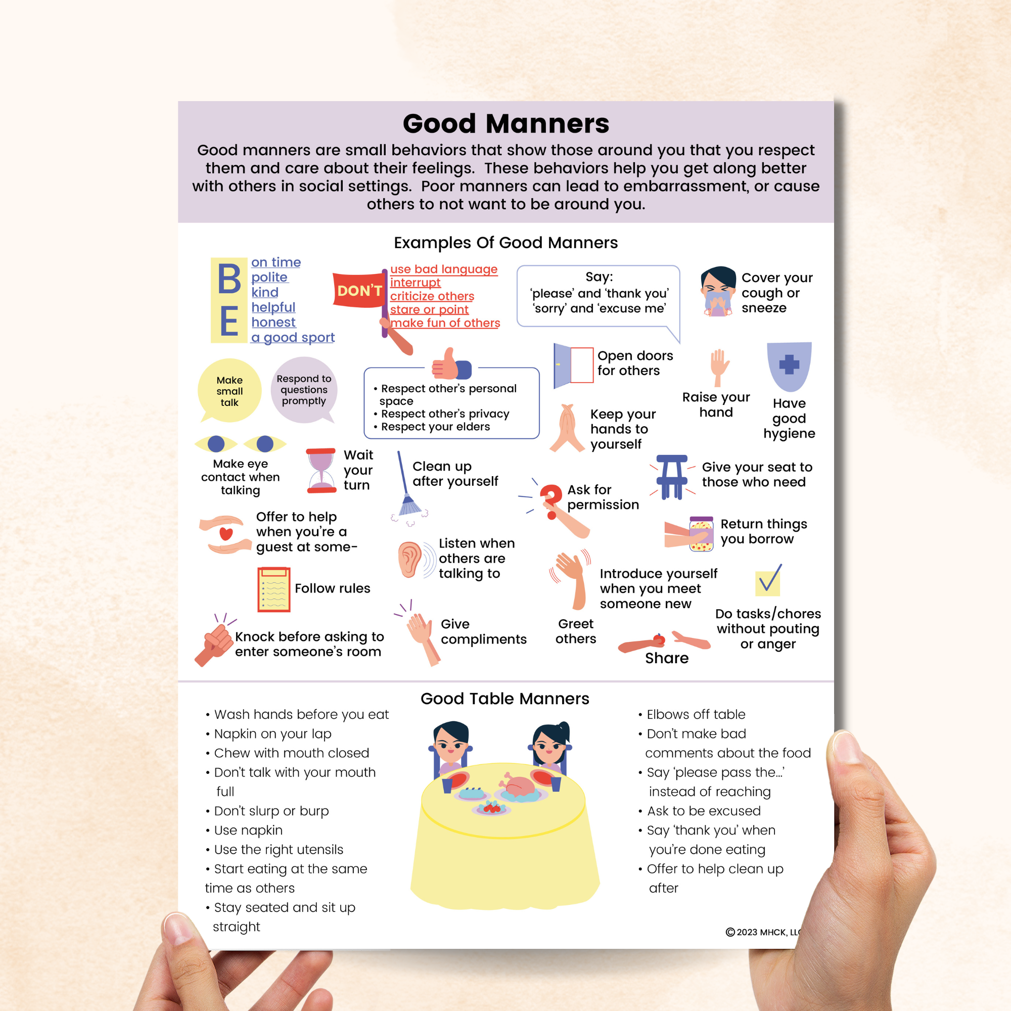 good manners for kids worksheets