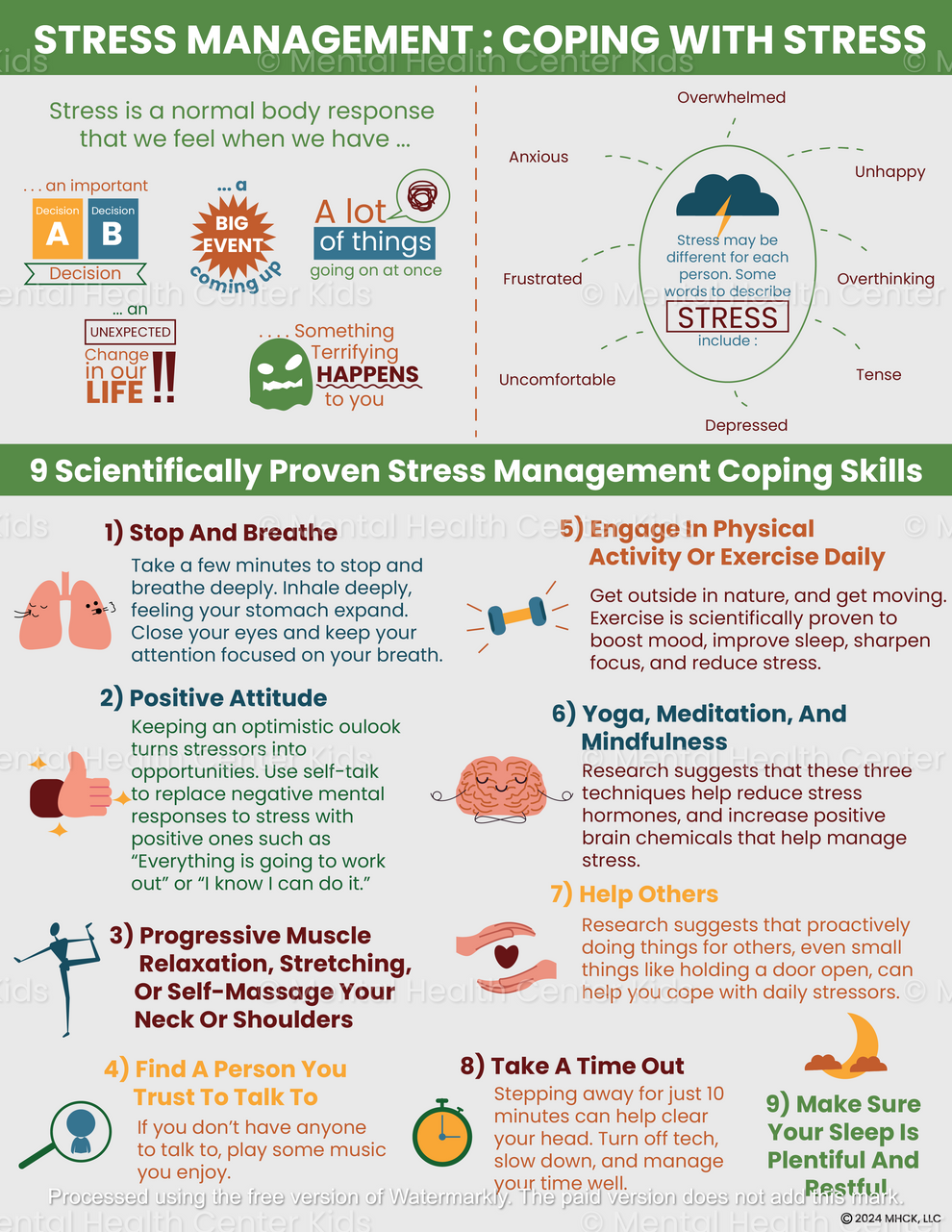 Coping With Stress (PDF) – Mental Health Center Kids