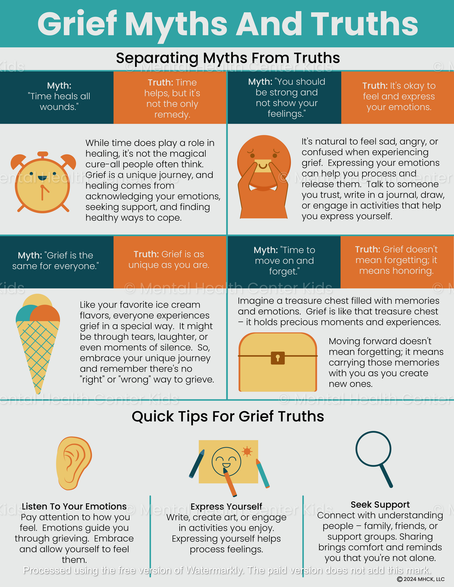 grief myths and facts