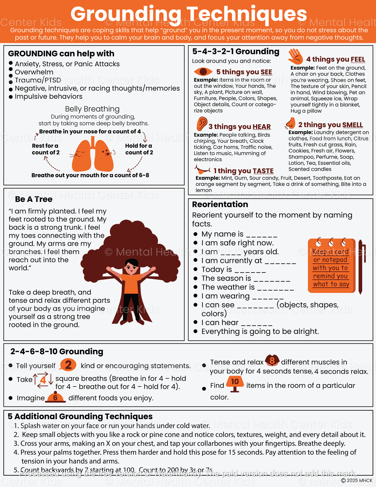 Trauma Infographics for Kids and Teens