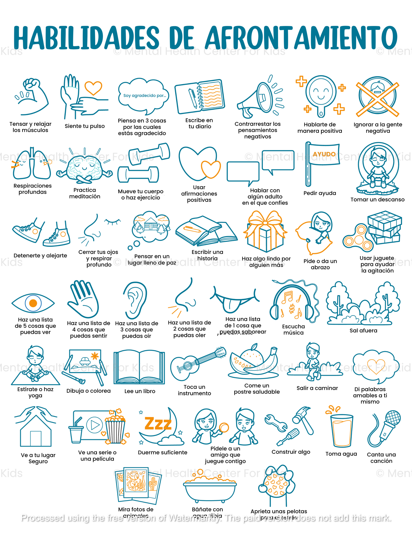 Spanish Managing My Emotions With Coping Skills Worksheets 