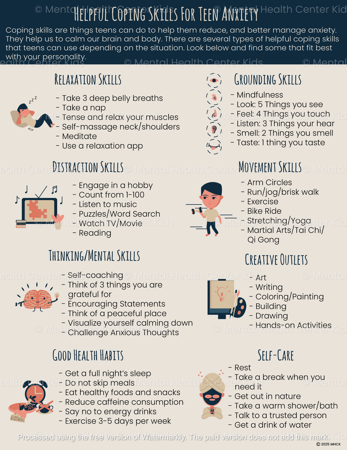 Helpful Coping Skills for Teen Anxiety – Mental Health Center Kids