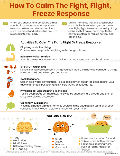 How to Calm the Fight, Flight, Freeze Response – Mental Health Center Kids