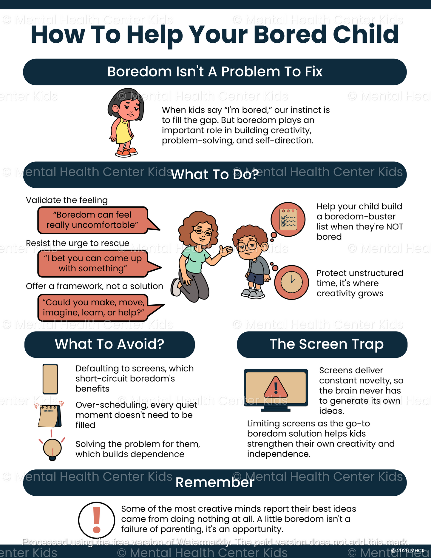 How To Help Your Bored Child Handout