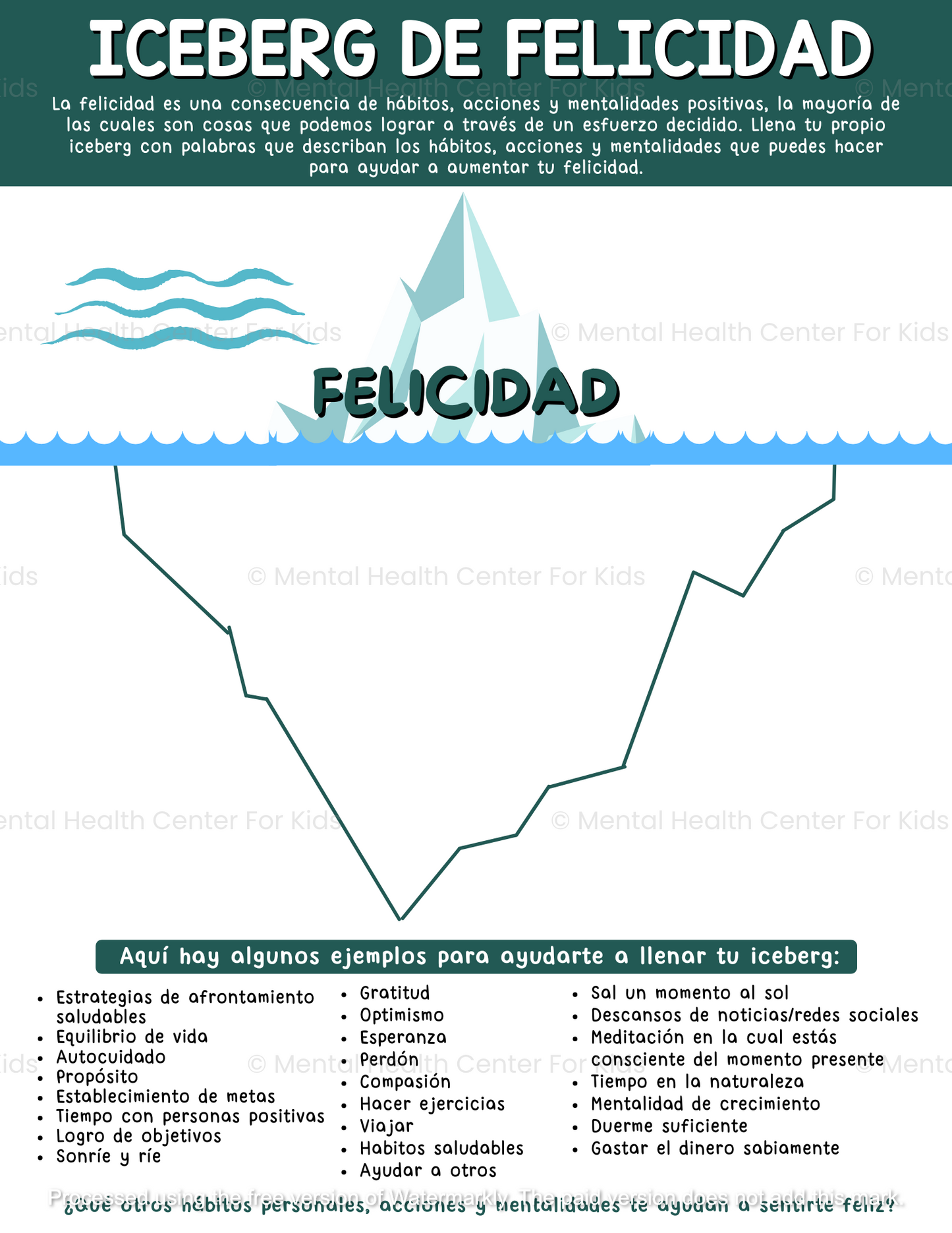 spanish depression worksheet