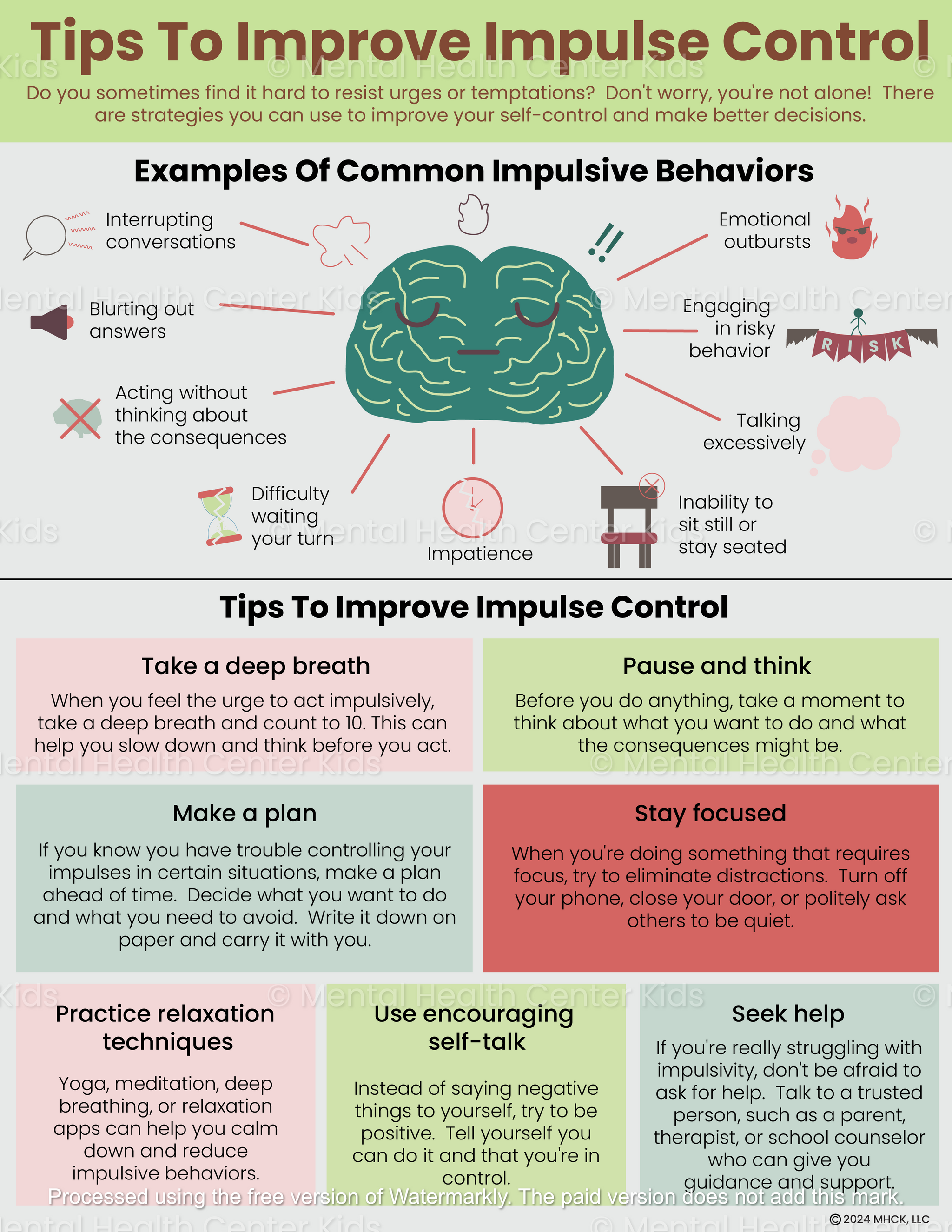 Impulse Control Activities For Kids – Mental Health Center Kids