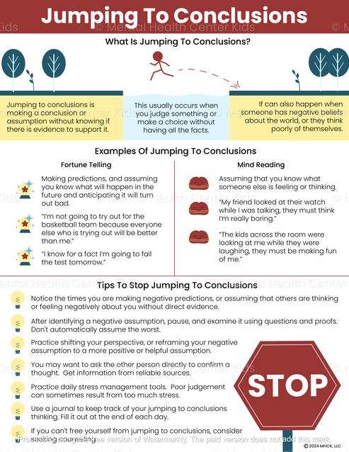 Jumping To Conclusions Cognitive Distortion (PDF) – Mental Health ...
