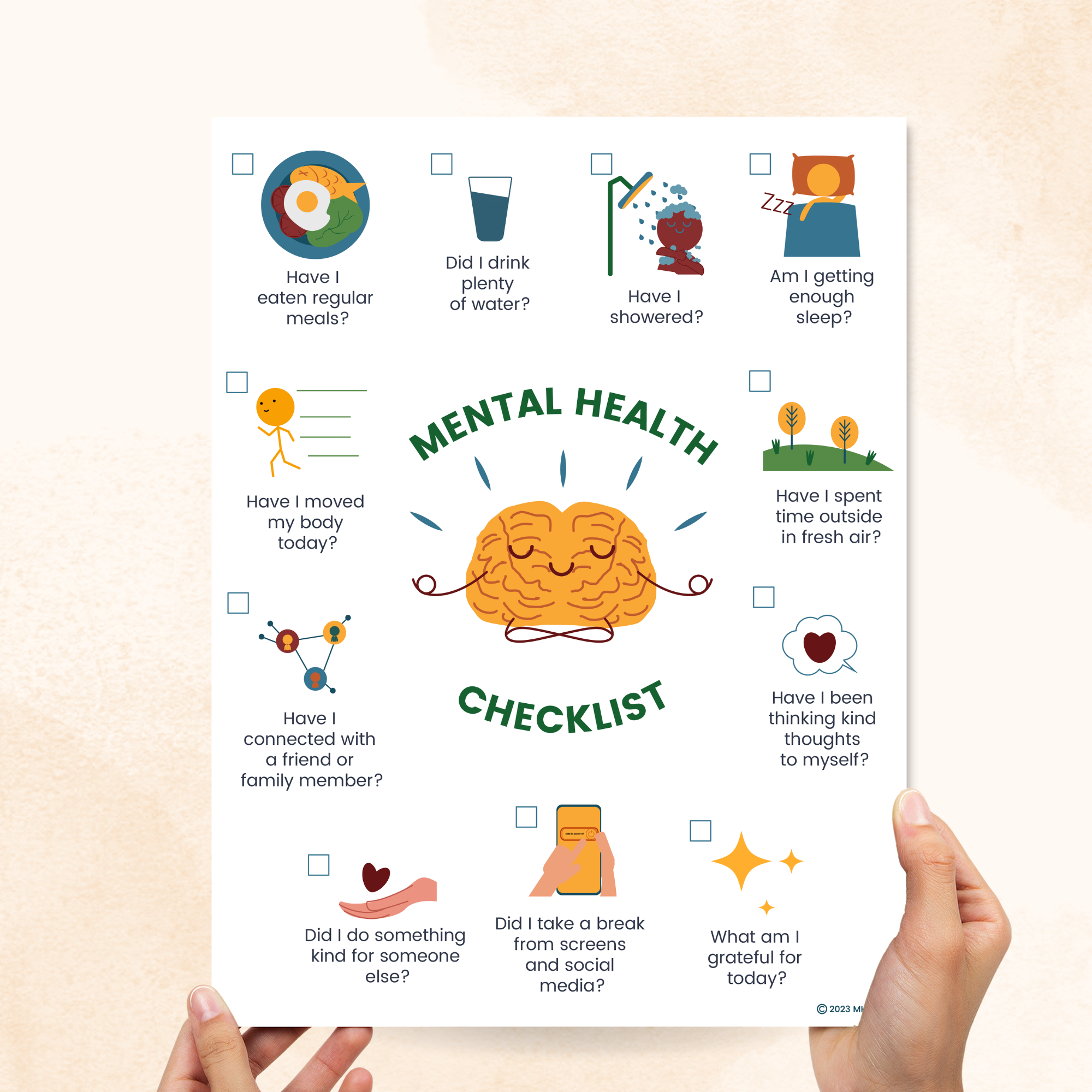 mental-health-checklist-free-mental-health-center-kids for Free Printable Health Worksheets For Elementary Students Mental Health Checklist (FREE) – Mental Health Center Kids for Free Printable Health Worksheets For Elementary Students