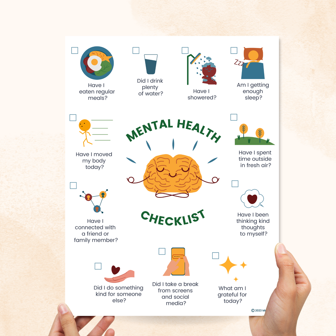 Mental Health Checklist – Mental Health Center Kids