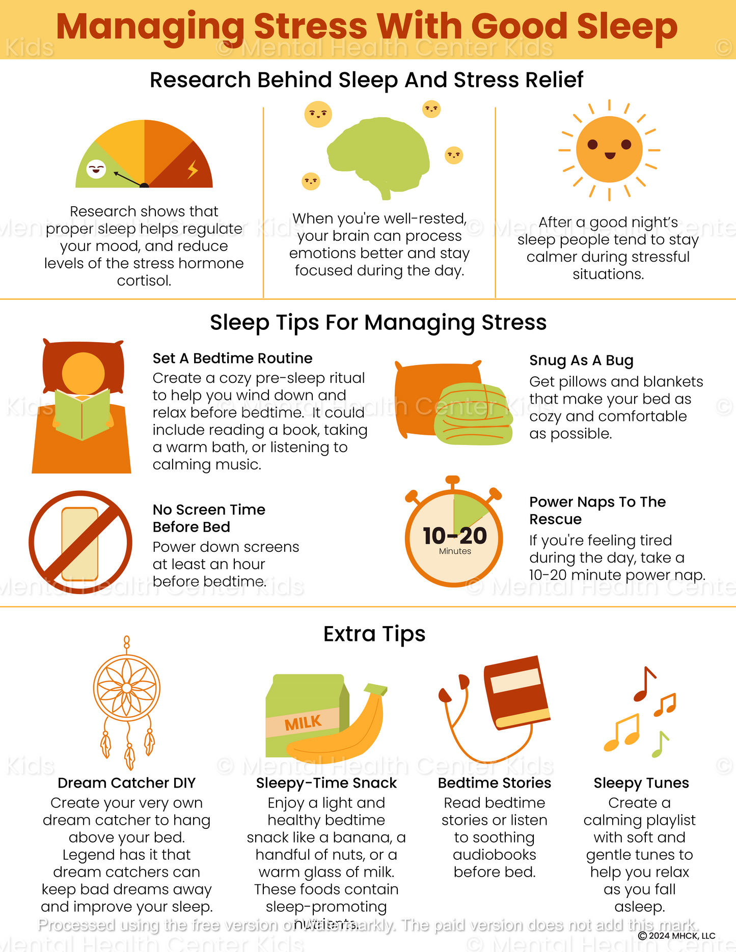 managing stress with good sleep pdf handout