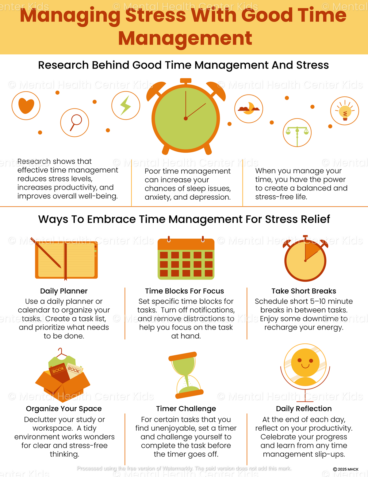 Managing Stress With Good Time Management – Mental Health Center Kids