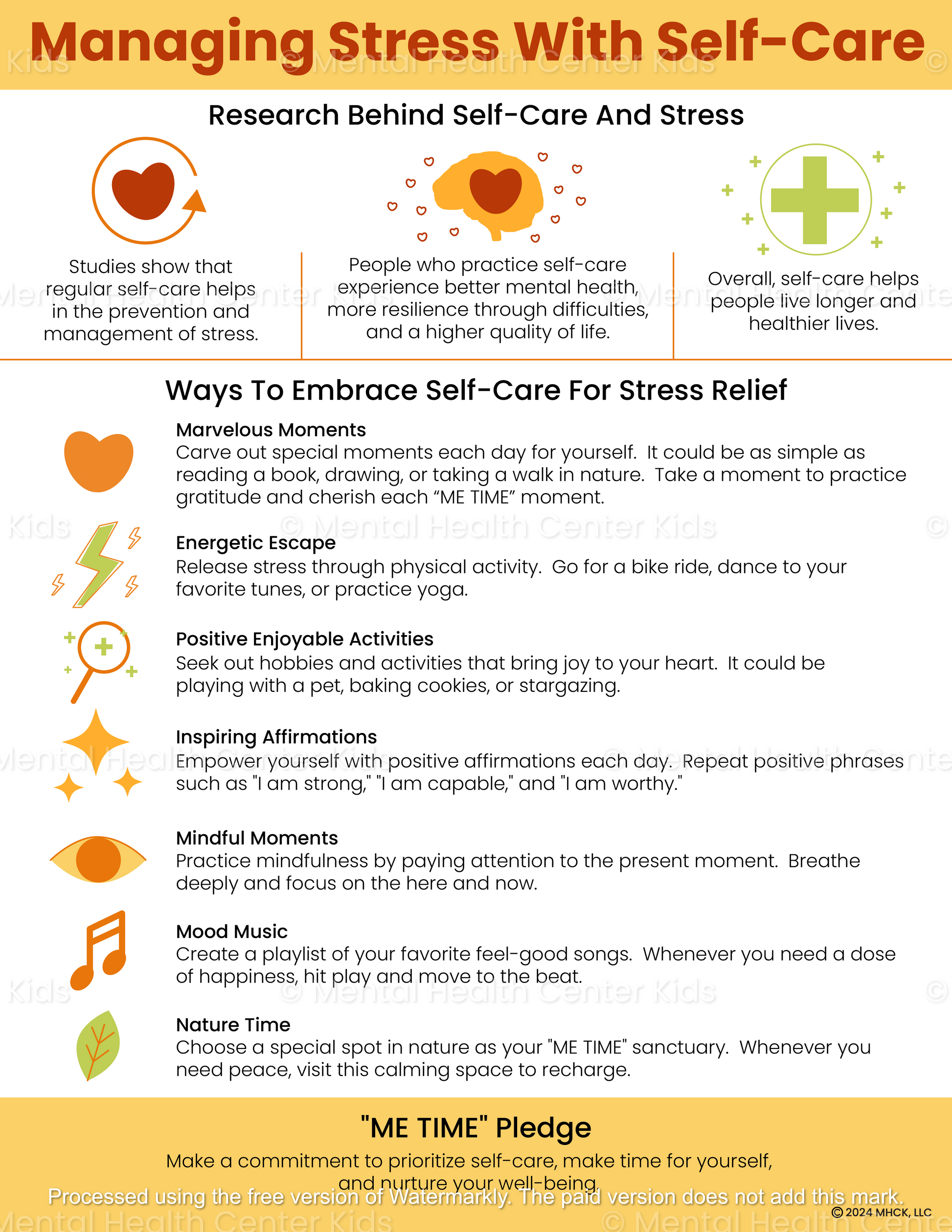 managing stress with self-care pdf handout