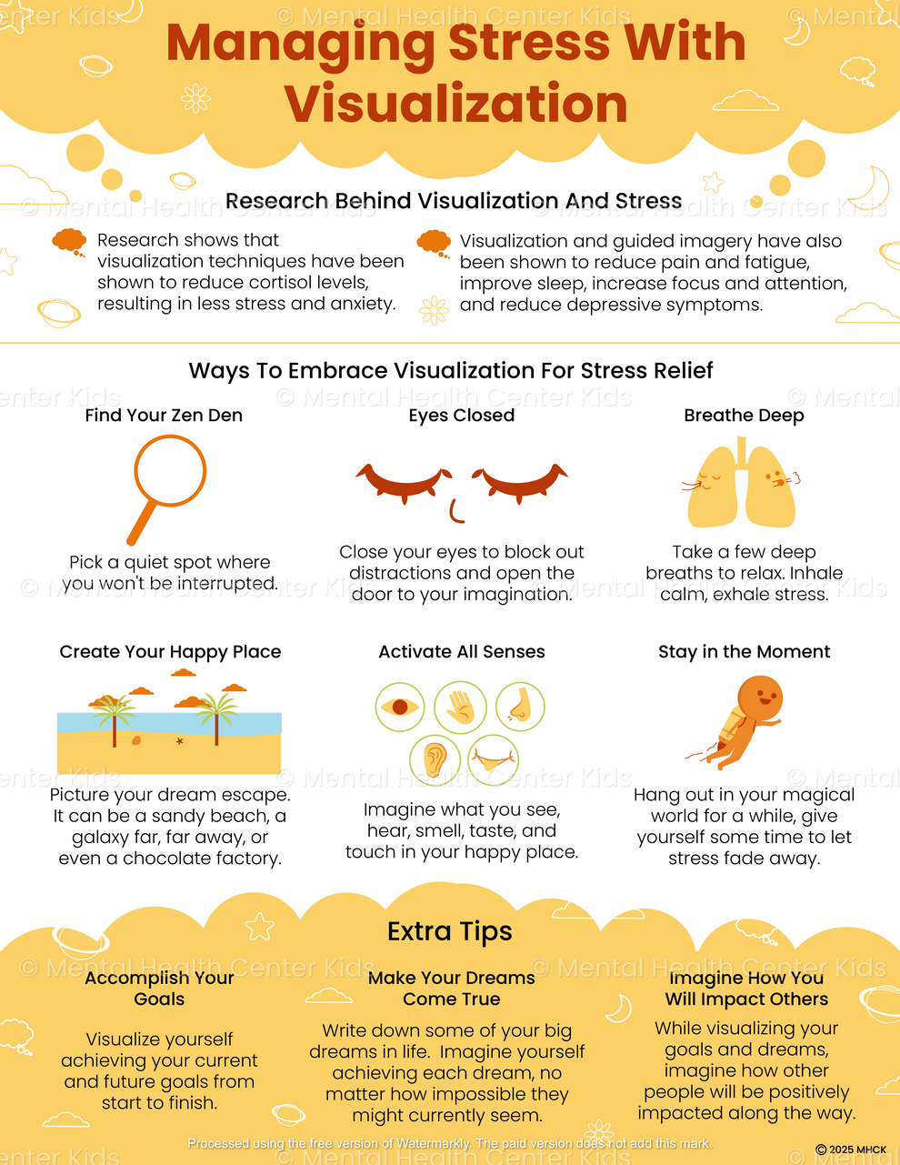 Managing Stress With Visualization Handout – Mental Health Center Kids