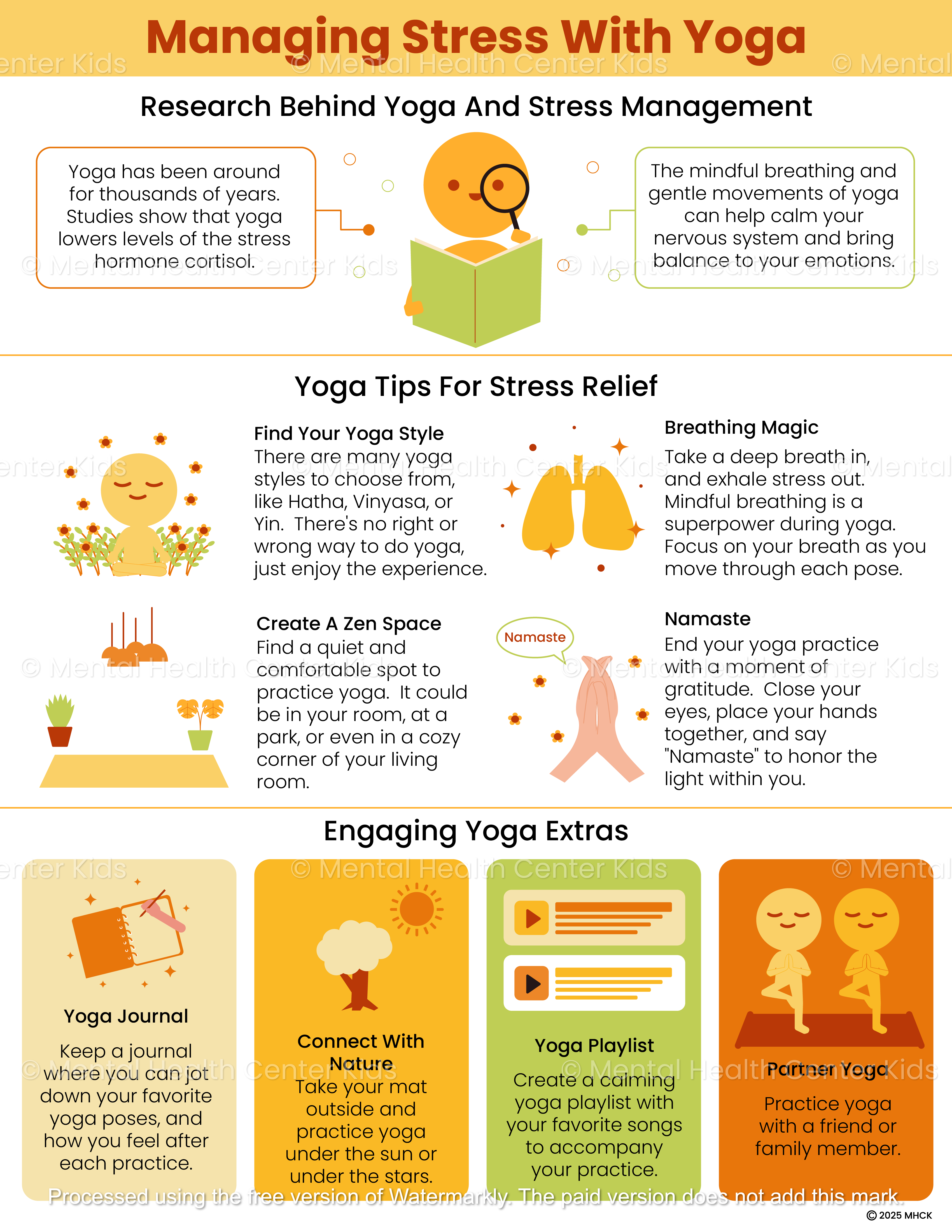 Managing Stress With Yoga Handout – Mental Health Center Kids