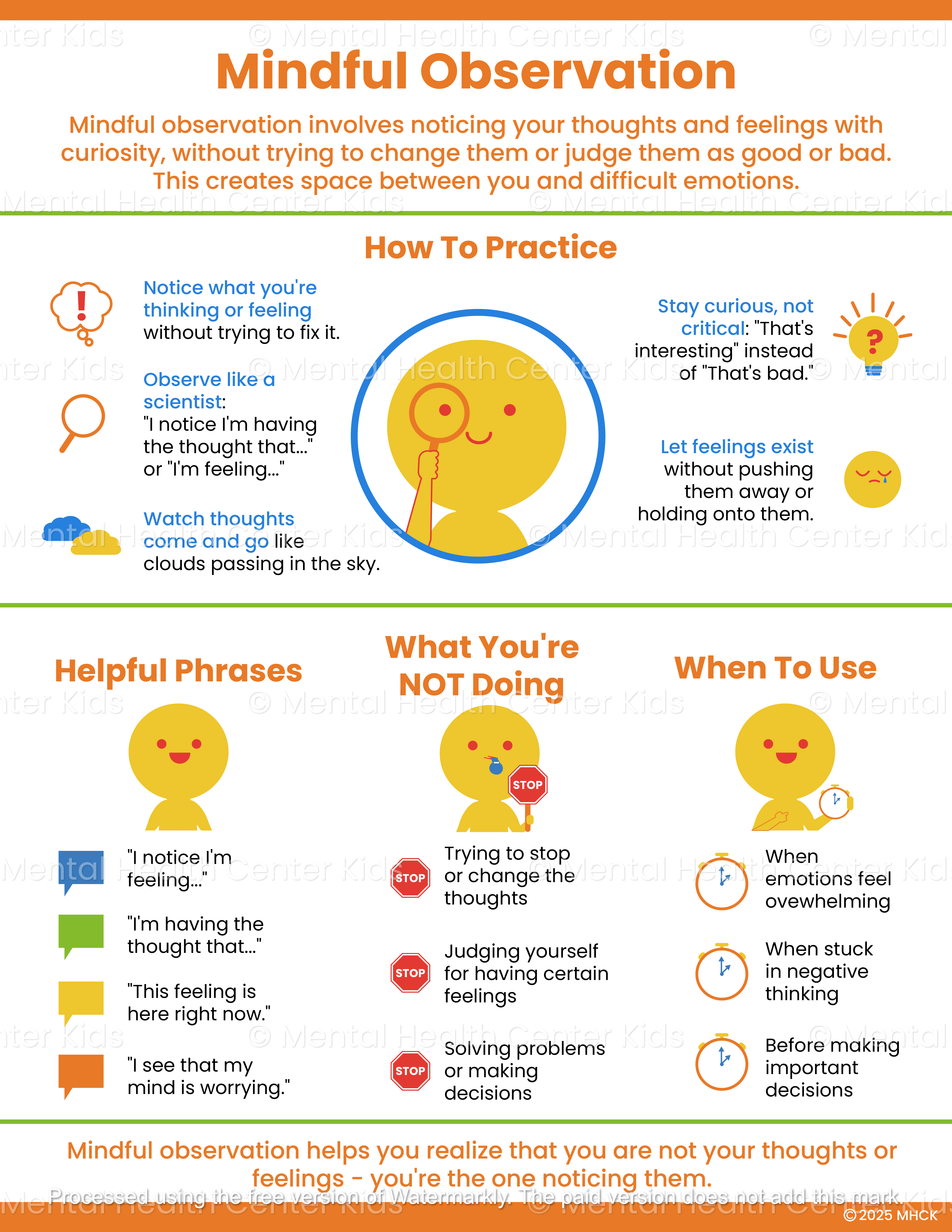 Mindful Observation (PDF) – Mental Health Center Kids