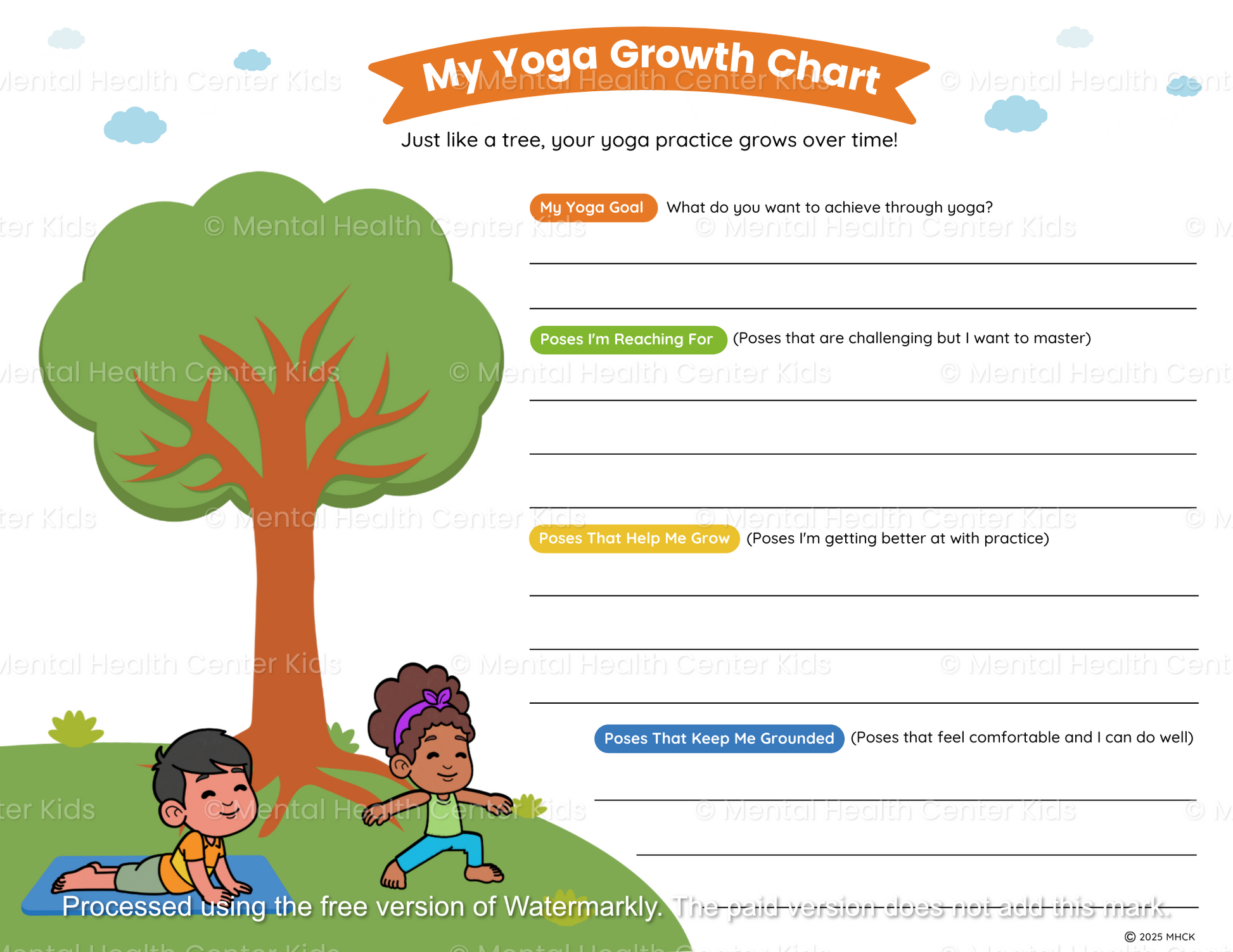 yoga poses for kids printable