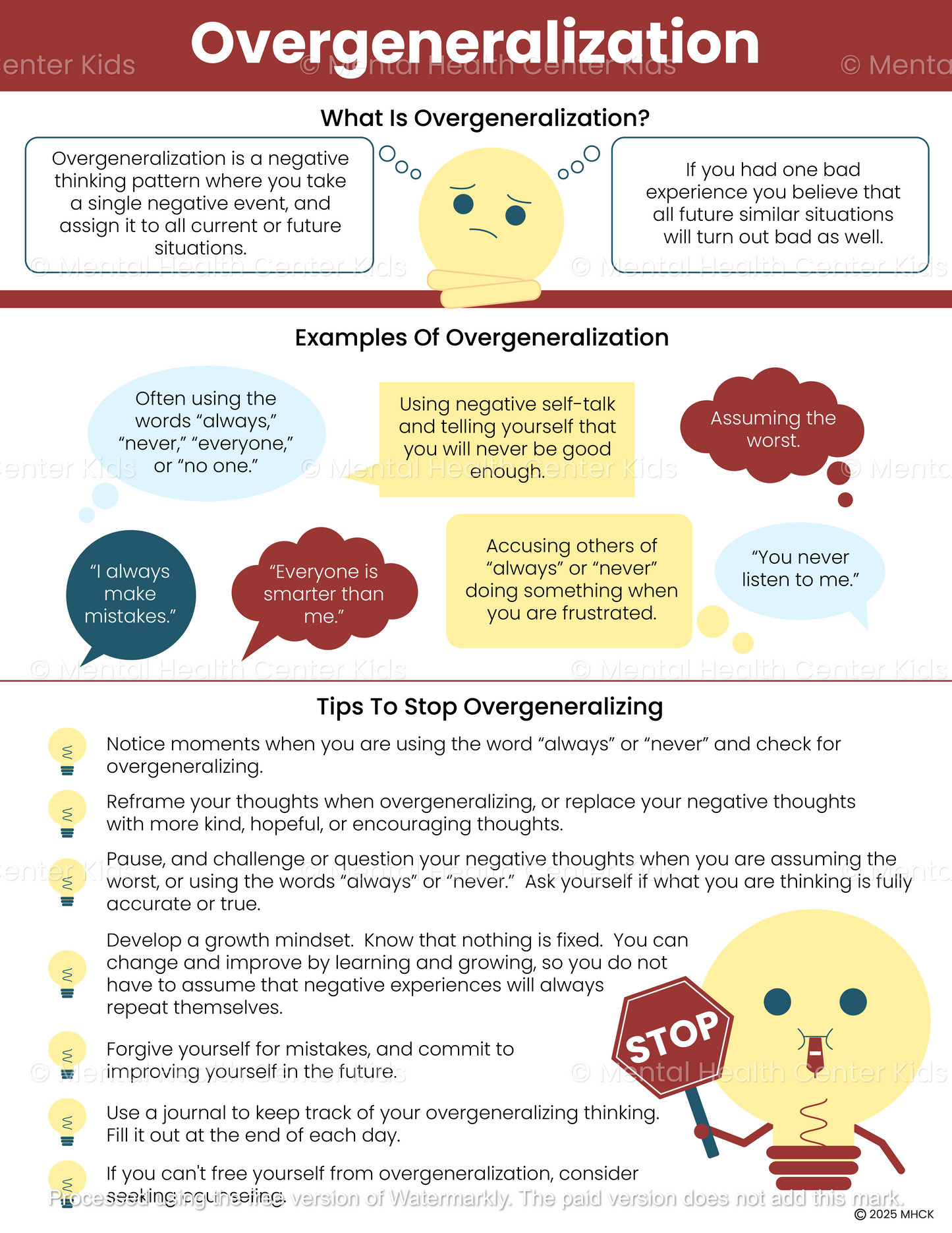 overgeneralization cbt handout