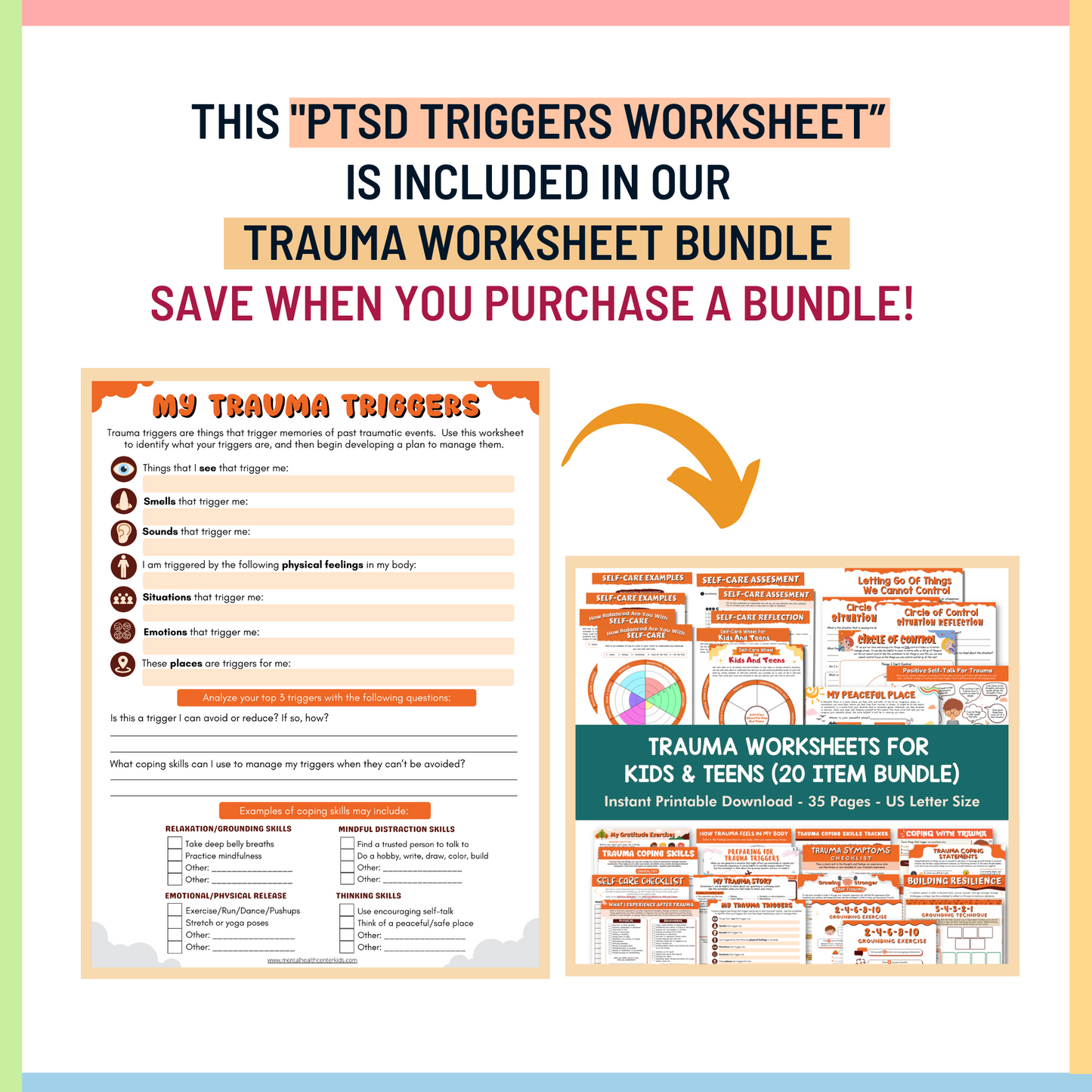 PTSD Triggers Worksheet