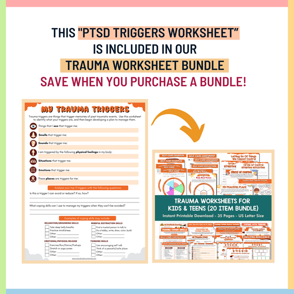 PTSD Triggers Worksheet – Mental Health Center Kids