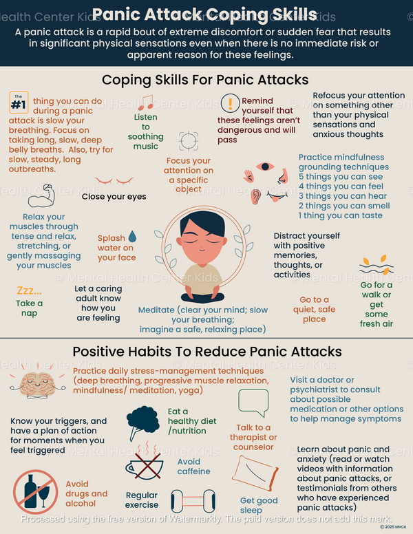 Panic Attack Coping Skills (PDF) – Mental Health Center Kids