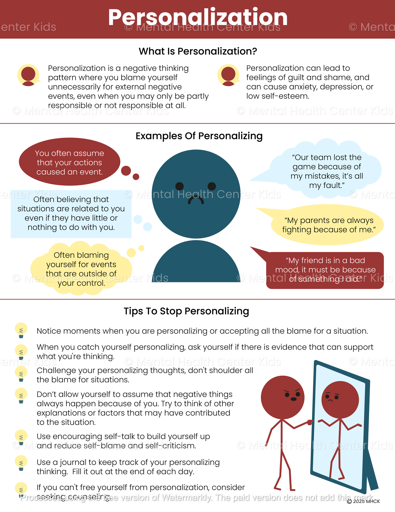Personalization Cognitive Distortion (PDF) – Mental Health Center Kids