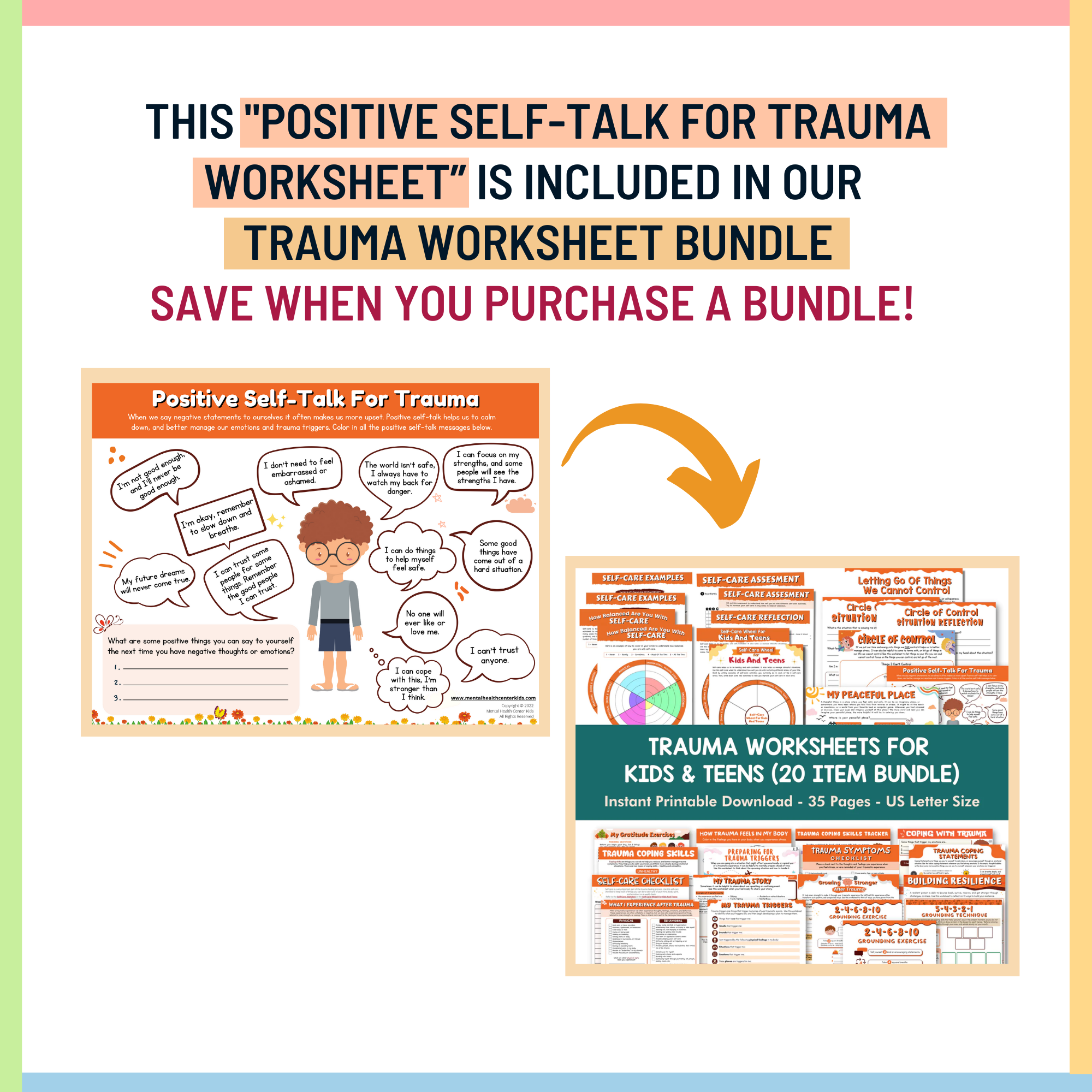 Positive Self-Talk for Trauma – Mental Health Center Kids