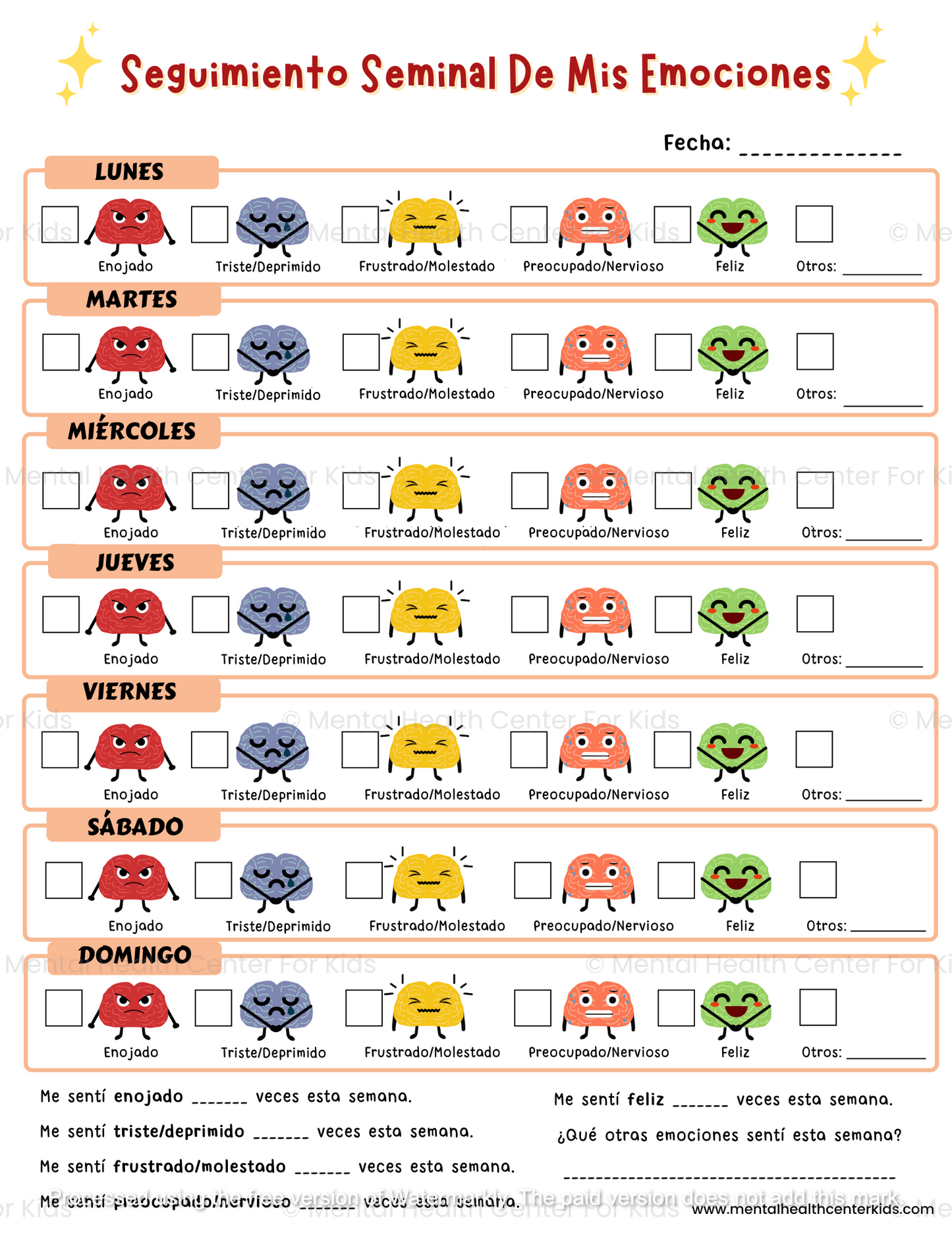 spanish feelings and emotions worksheets for kids and teens