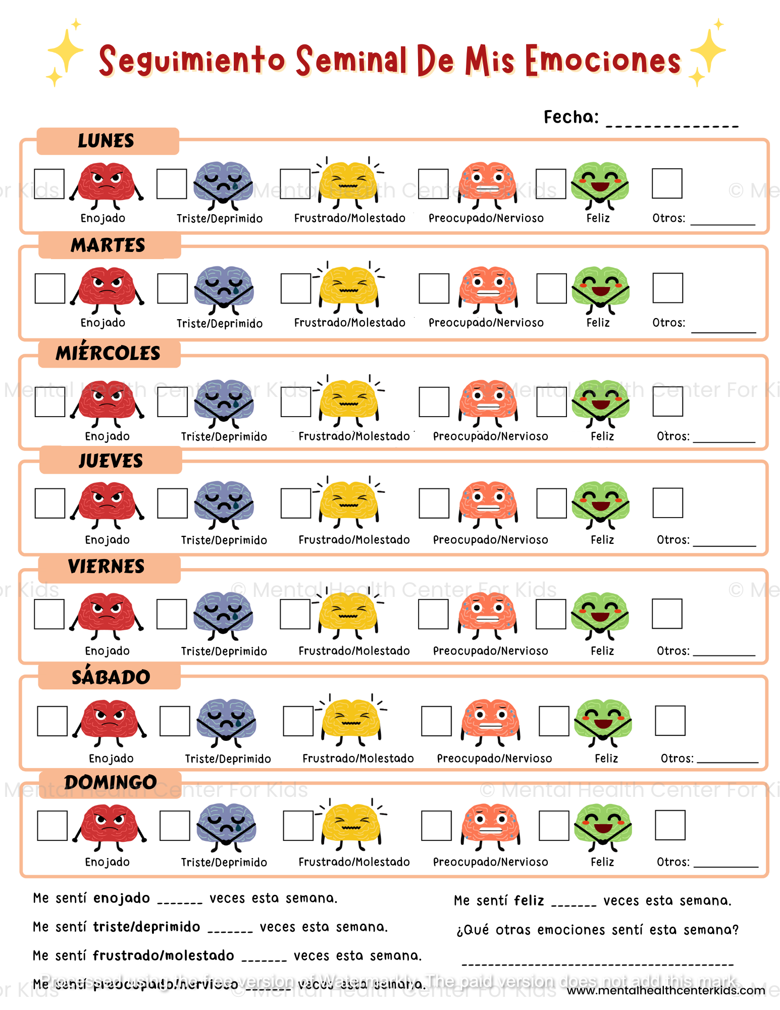 spanish feelings and emotions worksheets for kids and teens