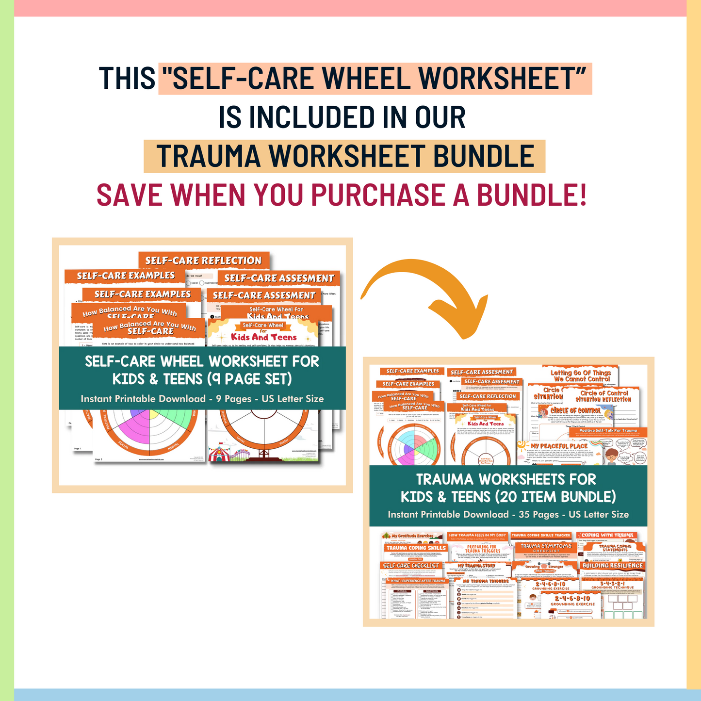 Self-Care Wheel Worksheet