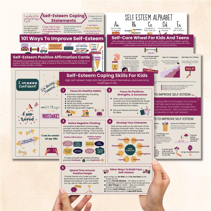 self-esteem coping skills worksheets