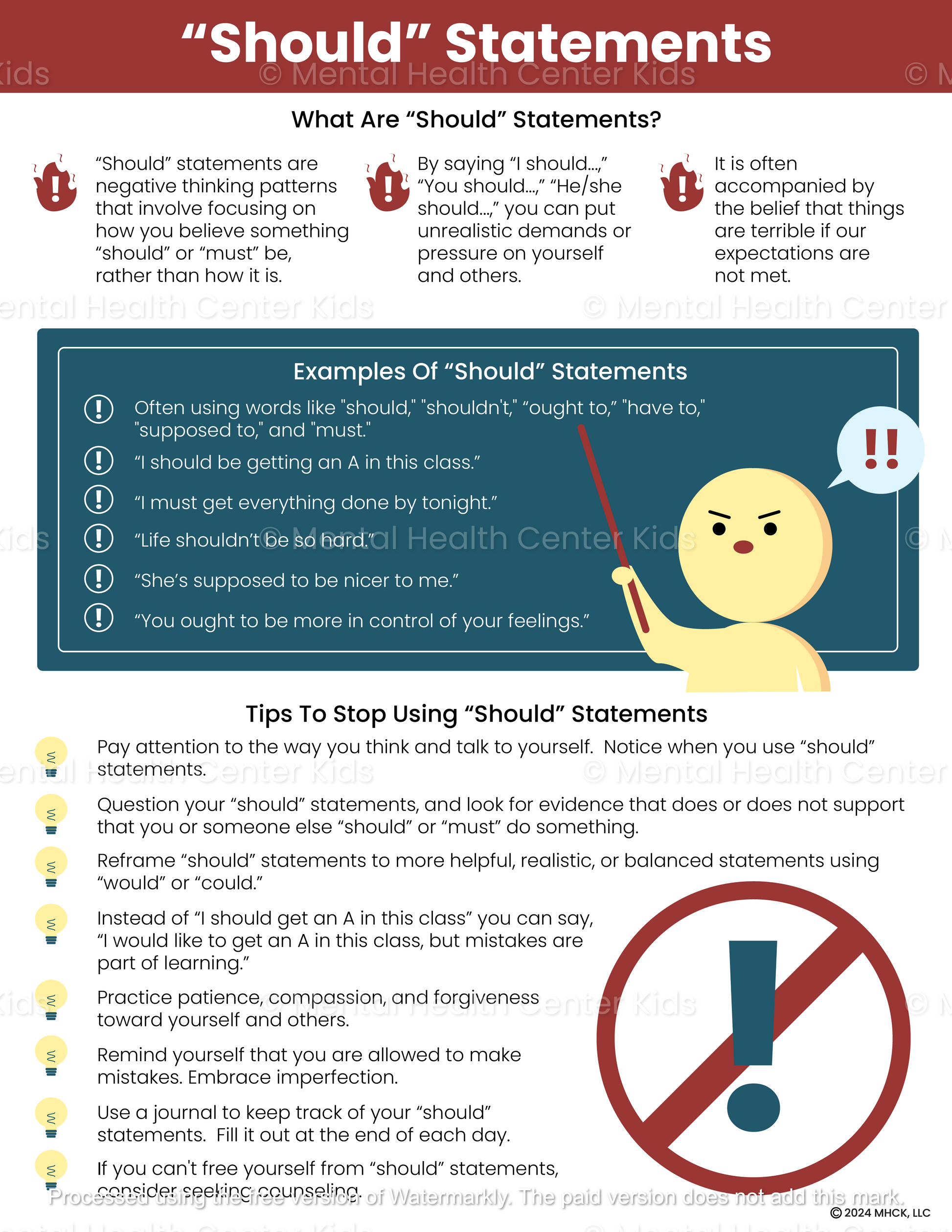 should statements cbt handout