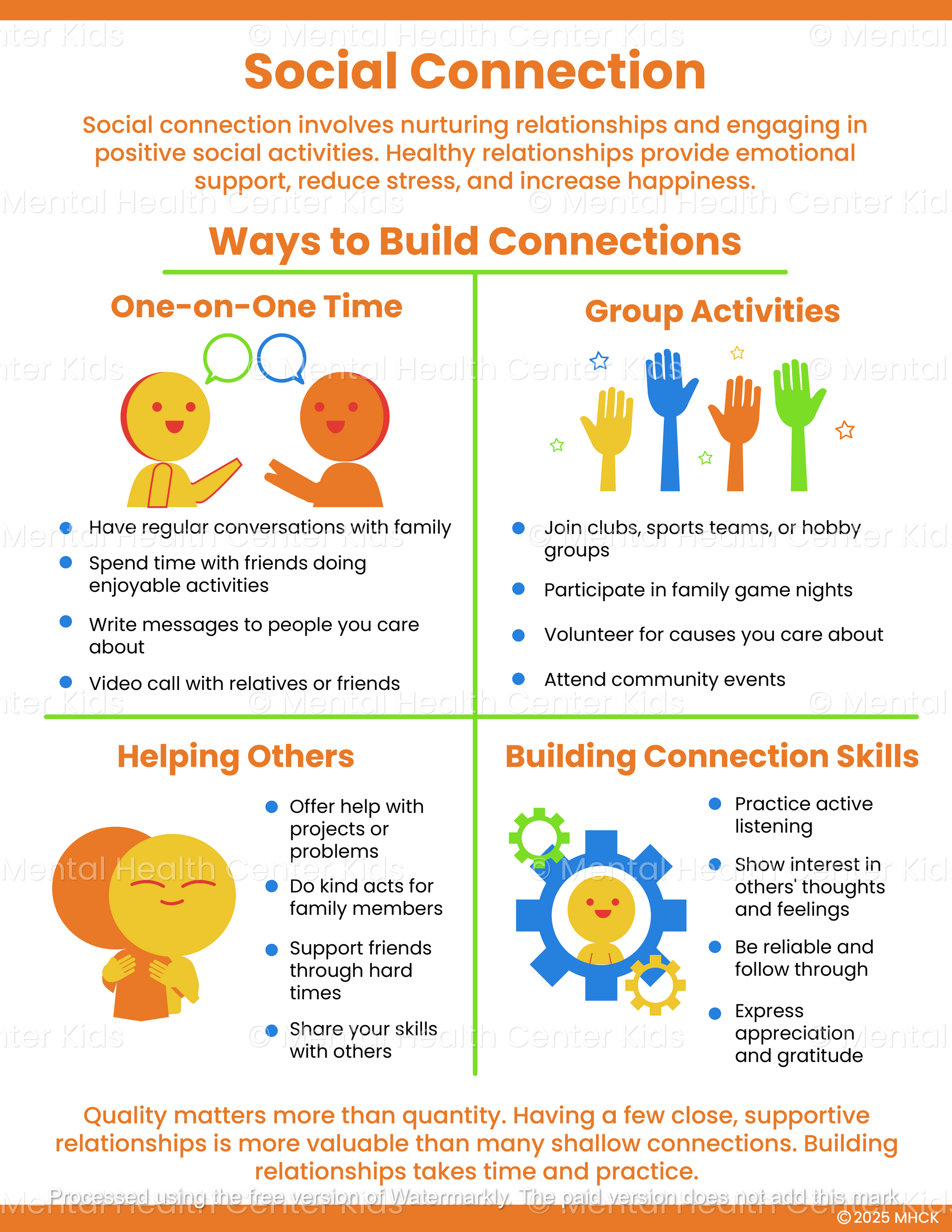 Social Connection (PDF) – Mental Health Center Kids