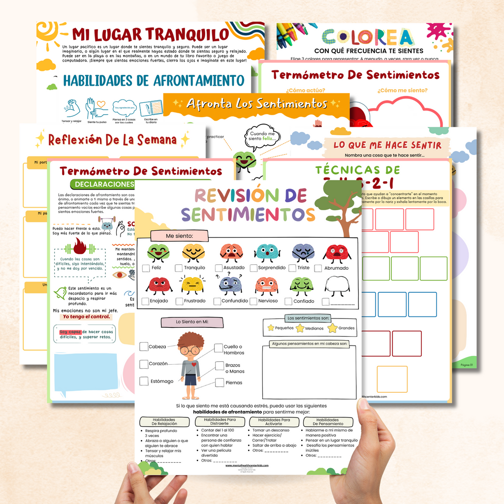 Hojas De Trabajo Sobre Sentimientos Y Emociones Para Ninos Y Adolescentes