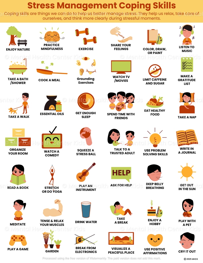Stress Management Coping Skills (PDF) – Mental Health Center Kids