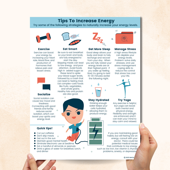 How To Increase Energy – Mental Health Center Kids