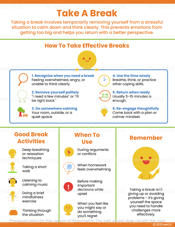 Take A Break (PDF) – Mental Health Center Kids