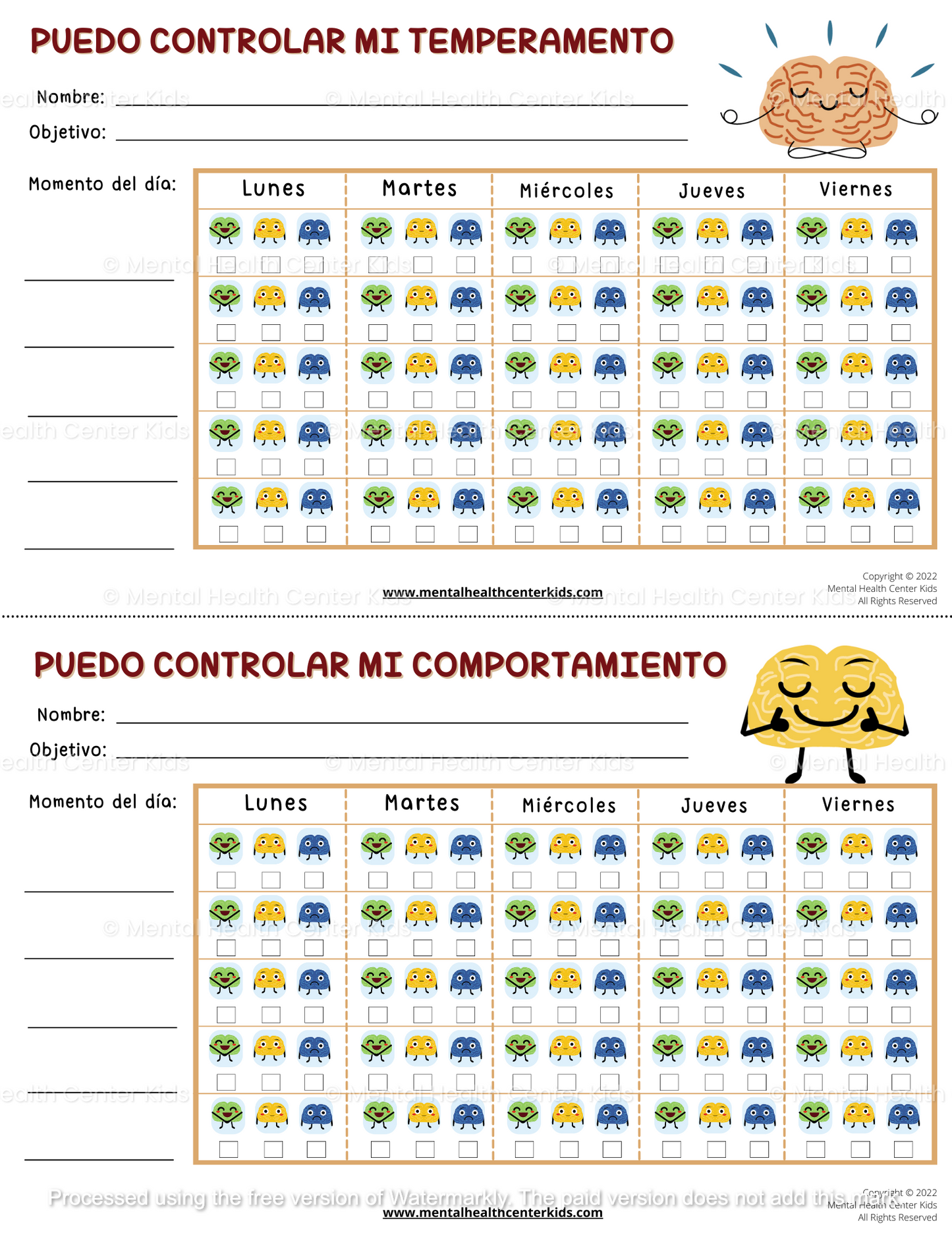 spanish anger worksheets for kids