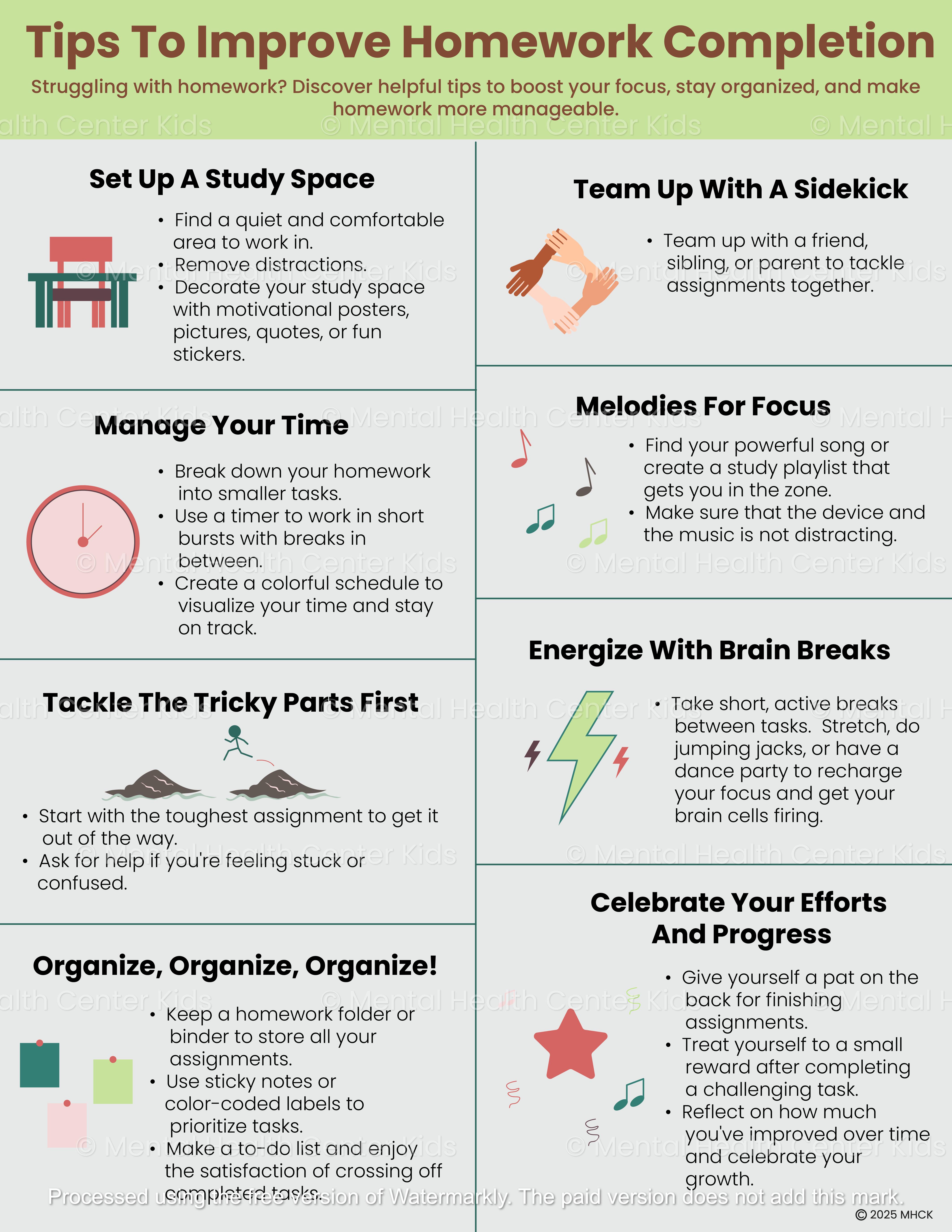 ADHD Tips To Improve Homework Completion – Mental Health Center Kids