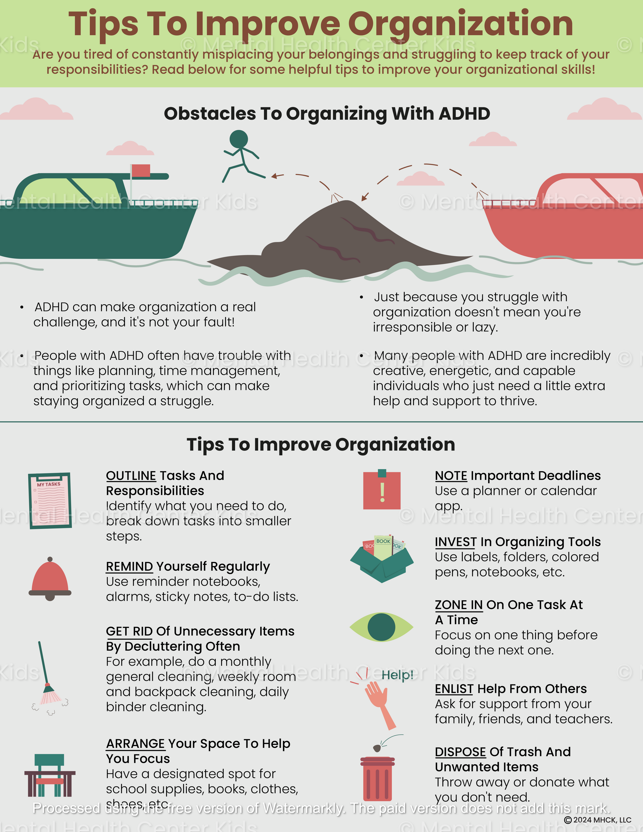 ADHD Tips To Improve Organization – Mental Health Center Kids
