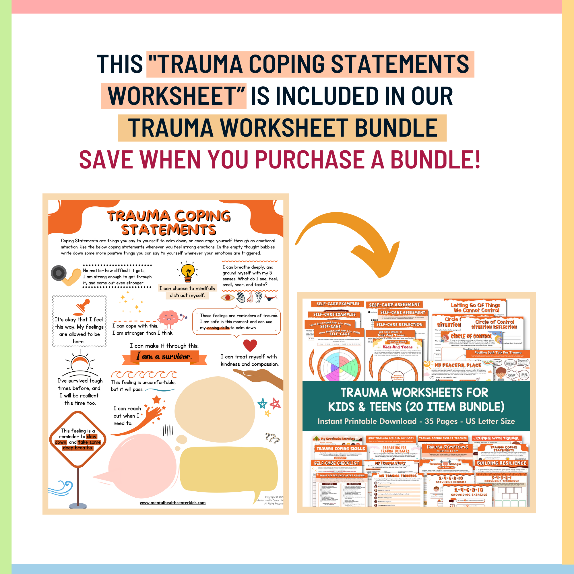 Trauma Coping Statements – Mental Health Center Kids