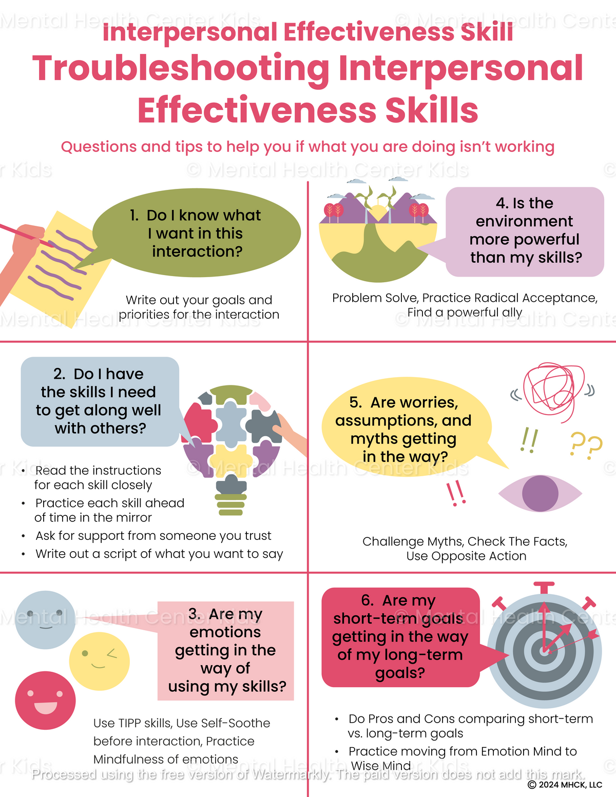 Interpersonal Tips Troubleshooting Interpersonal Effectiveness Skills – Mental Health ...