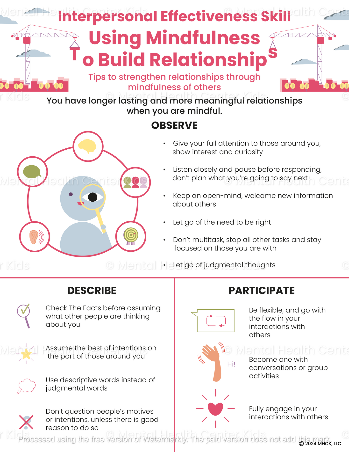 using mindfulness to build relationships dbt handout
